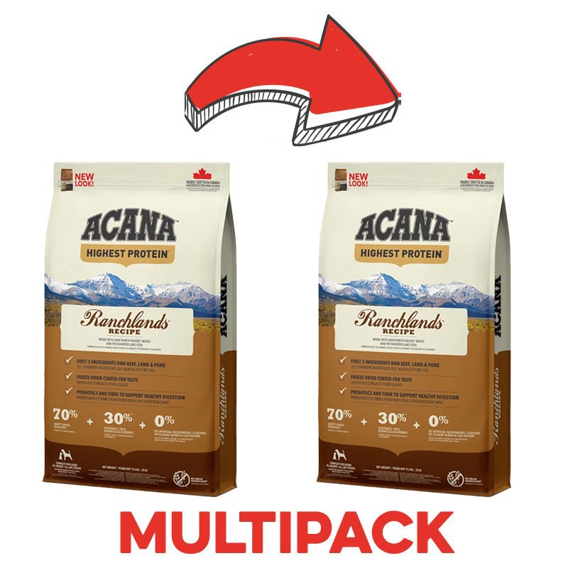 Acana Ranchlands per Cani - 2 Kg, 2 pezzi