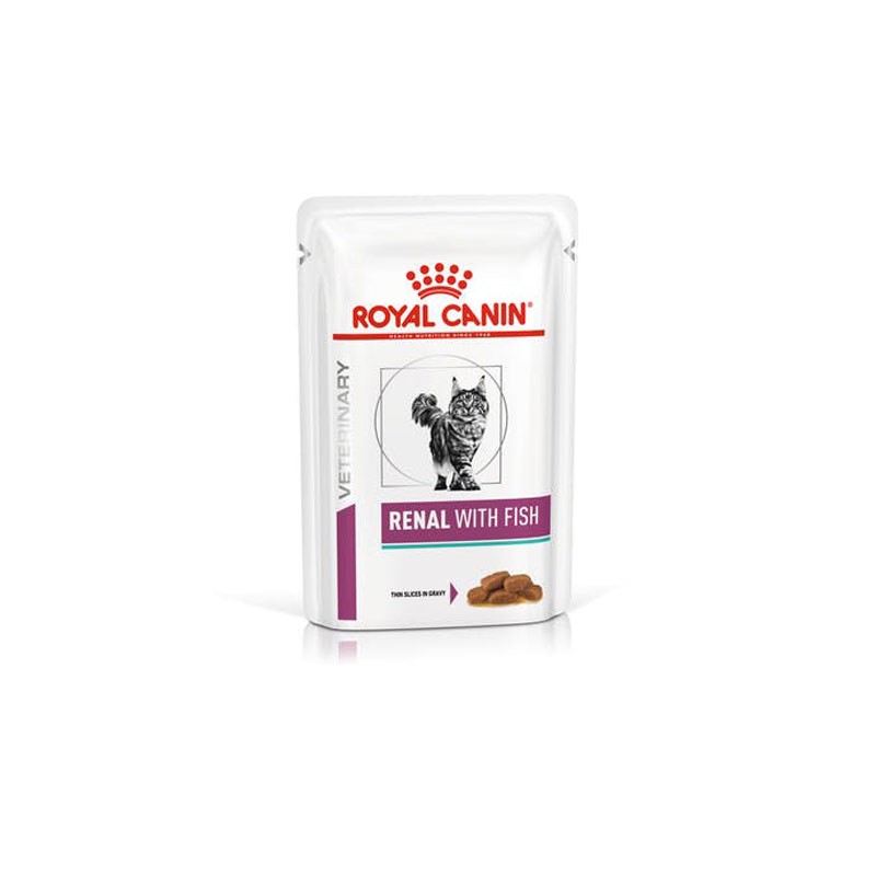 Royal Canin V-Diet Renal al Pesce Gatto Busta - 85 g, 12 pezzi