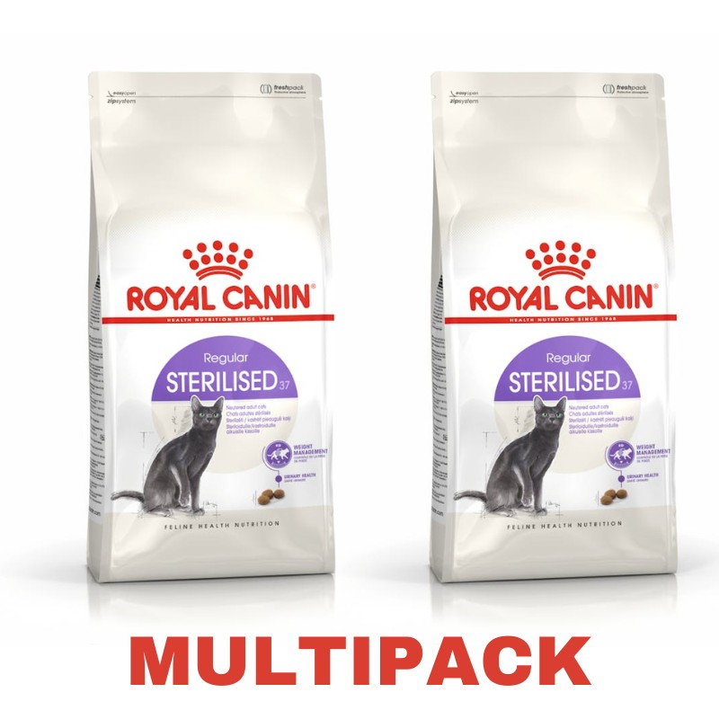 Royal Canin Gatto Sterilised 37 Secco - 2 Kg, 2 pezzi