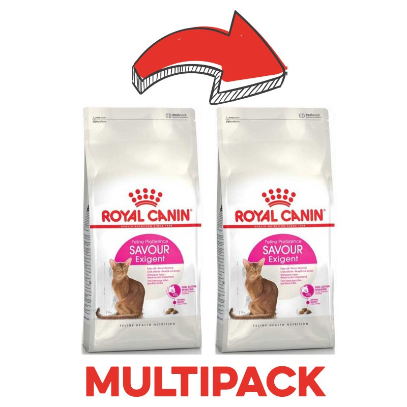 Royal Canin Exigent Savour Secco per Gatti - 2 Kg, 2 pezzi