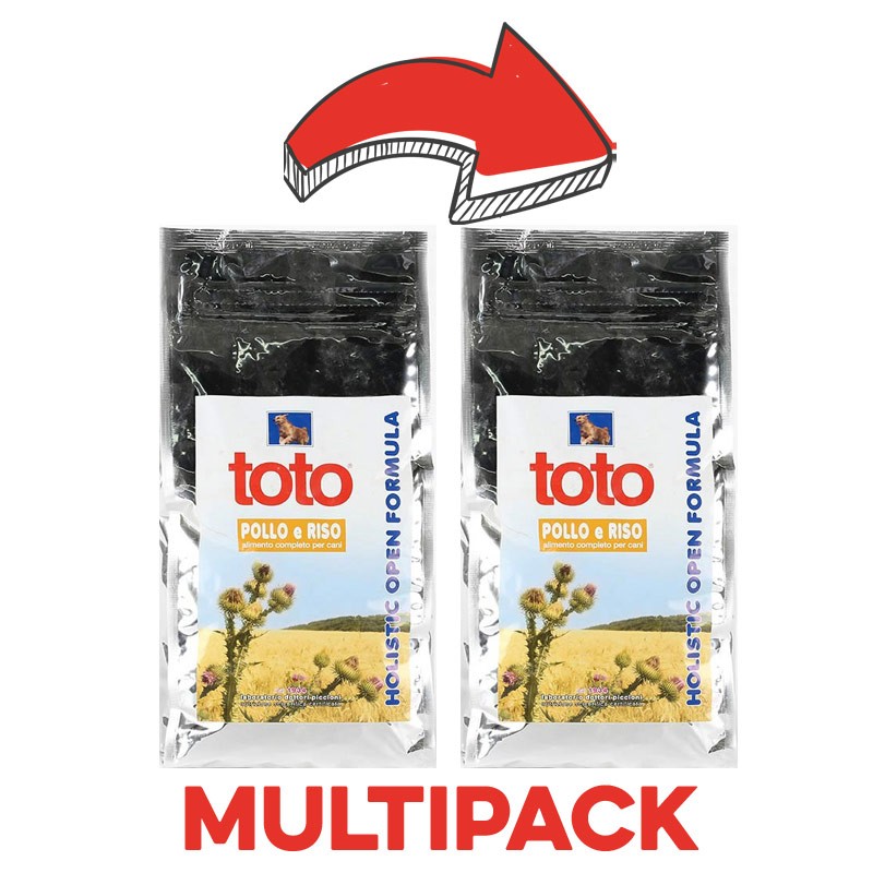 Toto Holistic Cane Pollo e Riso - 1.5 Kg, 2 pezzi