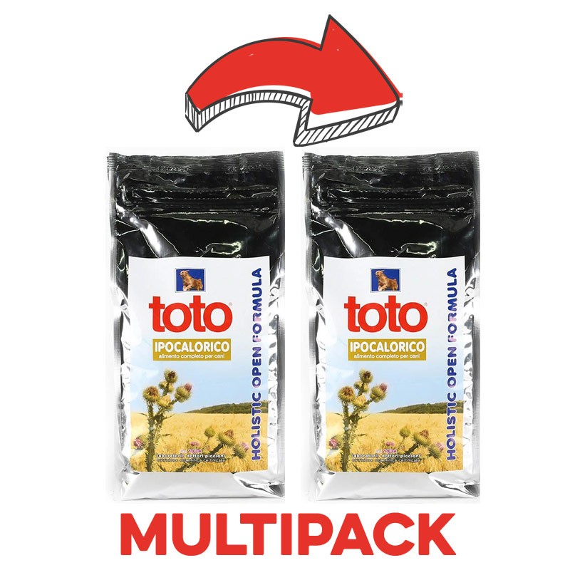 Toto Holistic Ipocalorico Anatra e Orzo Integrale per Cani - 1.5 Kg, 2 pezzi