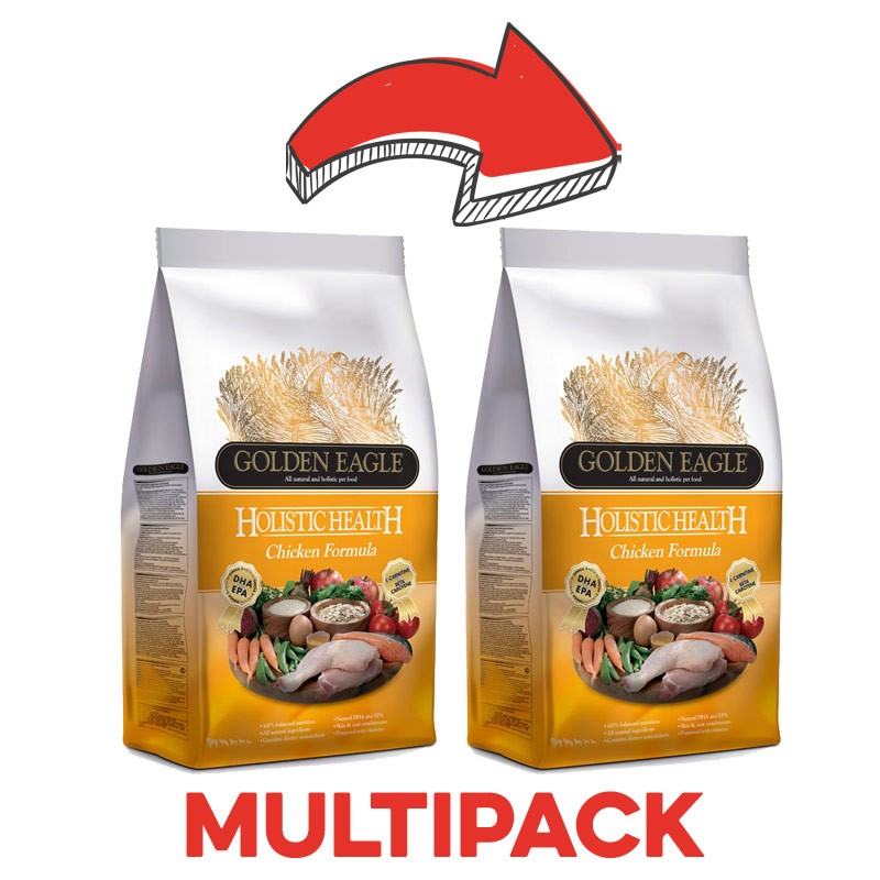 Golden Eagle Holistic al Pollo per Cani - 12 Kg, 2 pezzi