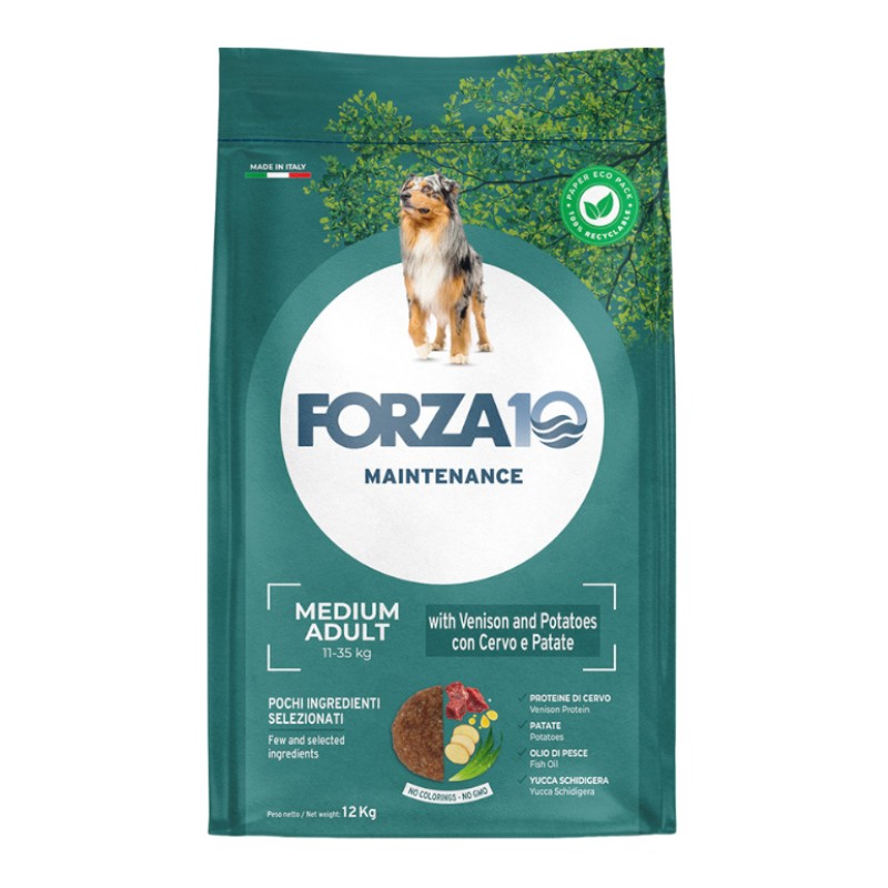 Forza10 Medium Adult Maintenance Cervo e Patate - 12 Kg, Singola img