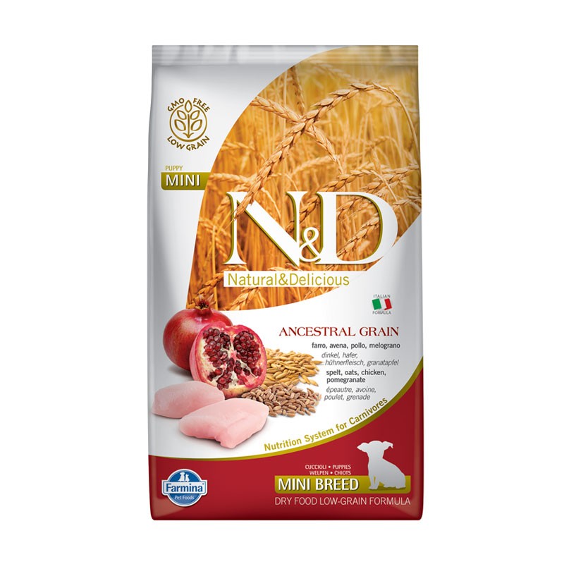 Farmina N&amp;D Low Grain Puppy Mini Pollo e Melograno - 2.5 Kg, Singola