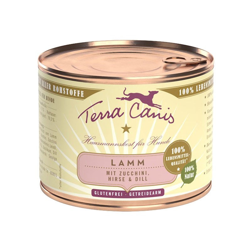 Terra Canis Agnello con Zucchine, Miglio e Aneto - 200 g, Singola