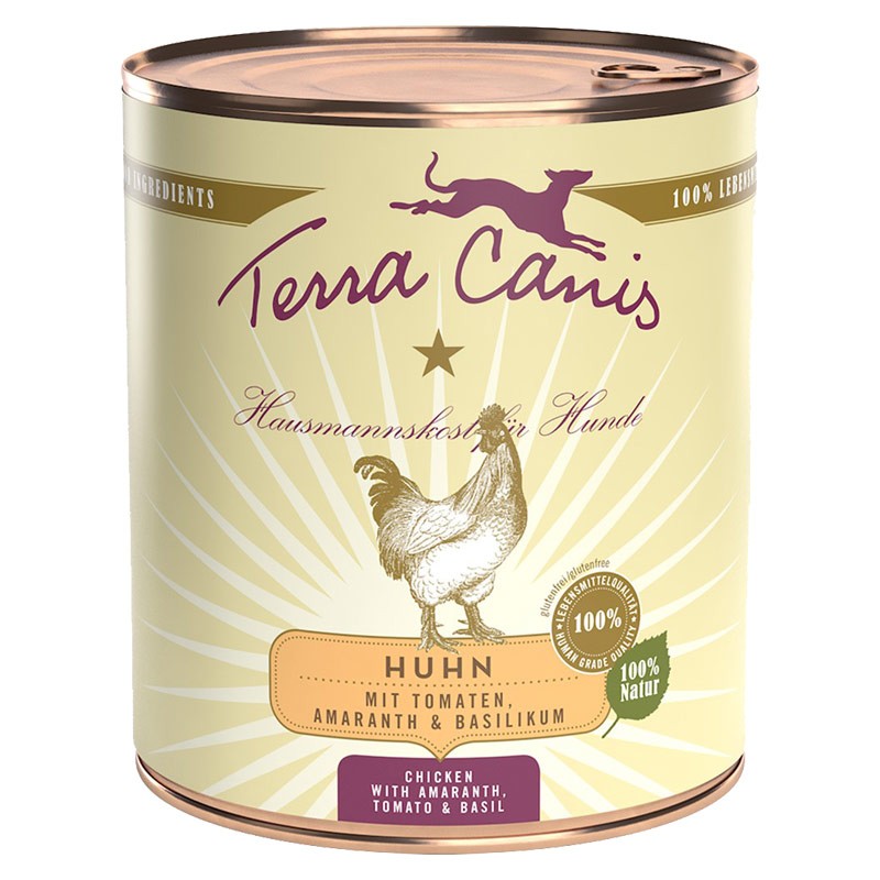 Terra Canis Pollo con Amaranto, Pomodori e Basilico per Cani - 200 g, 12 pezzi