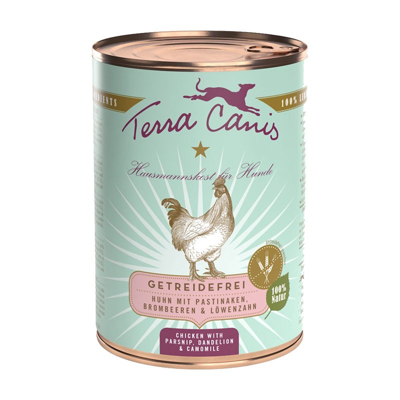 Terra Canis Pollo con Pastinaca, Tarassaco e Camomilla Grain Free - 200 g, Singola