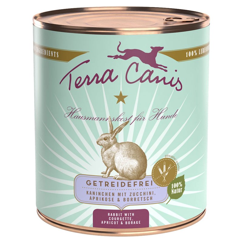 Terra Canis Grain Free Coniglio con Zucchine, Albicocca e Borragine - 800 g, Singola