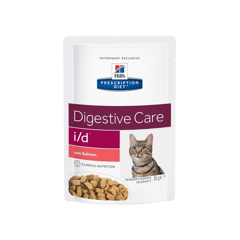 Hill's i/d con Salmone Prescription Diet Feline Umido in Busta - 85 g, Singola