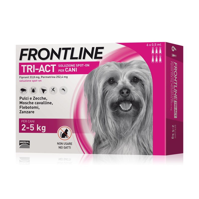 Frontline Tri-Act per Cani 2-5 Kg - 3 Pipette