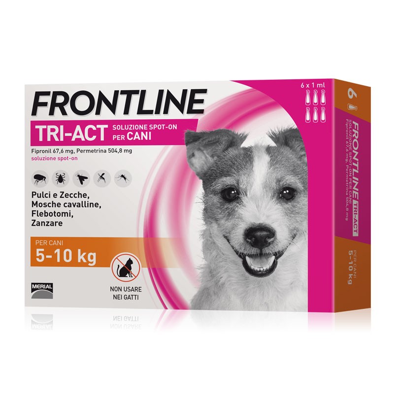 Frontline Tri-Act per Cani 5-10 Kg - 6 Pipette