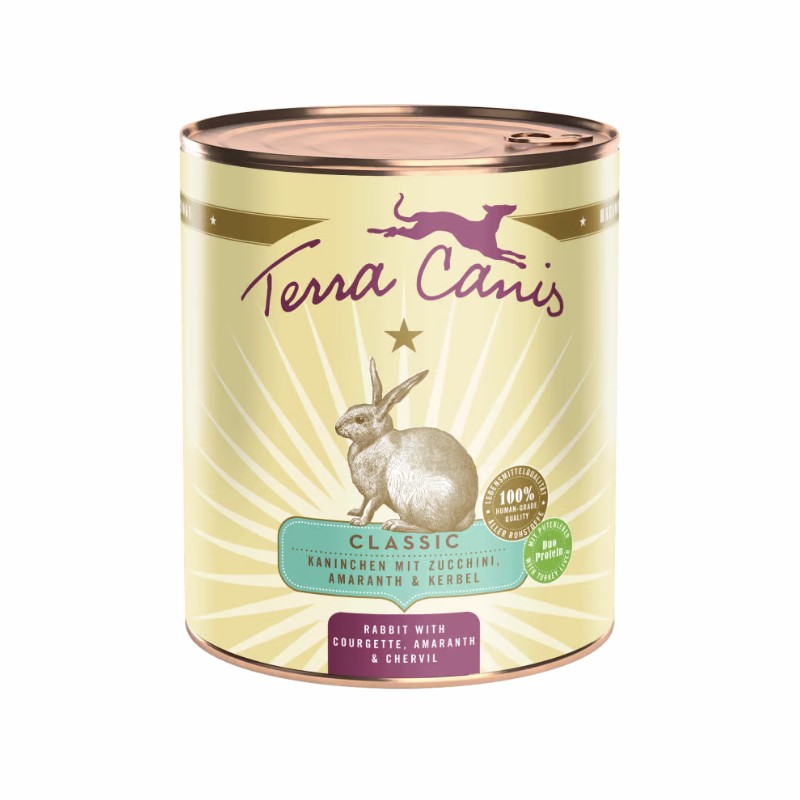 Terra Canis Coniglio con Zucchine, Amaranto e Cerfoglio - 200 g, 12 pezzi