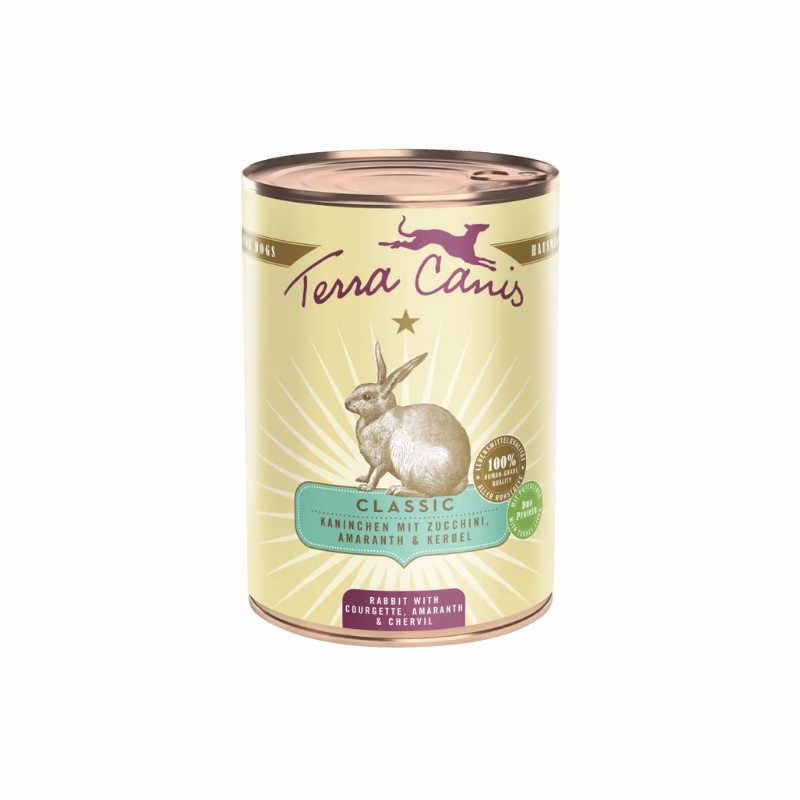 Terra Canis Coniglio con Zucchine, Amaranto e Cerfoglio - 400 g, 6 pezzi