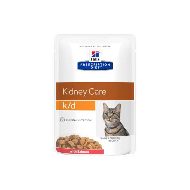 Hill's k/d con Salmone Prescription Diet Feline Umido in Busta - 85 g, Singola