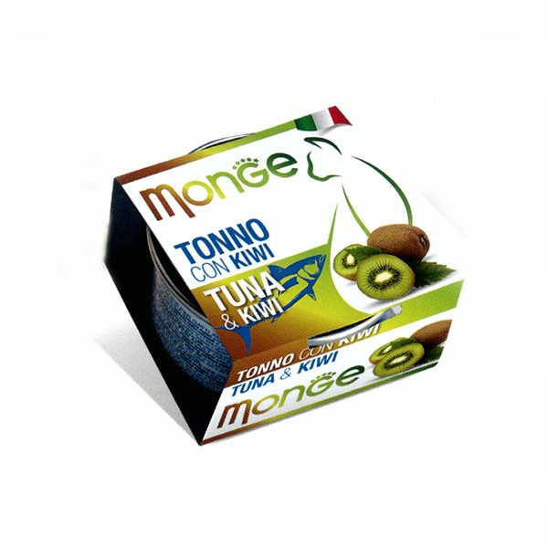 Monge Fruits Tonno e Kiwi per Gatti 80gr - 80 g, 6 pezzi