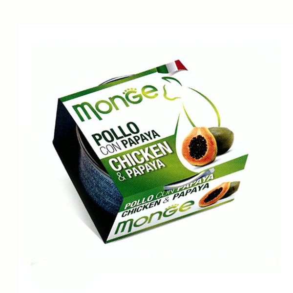 Monge Fruits Pollo e Papaya per Gatti 80gr - 80 g, 6 pezzi