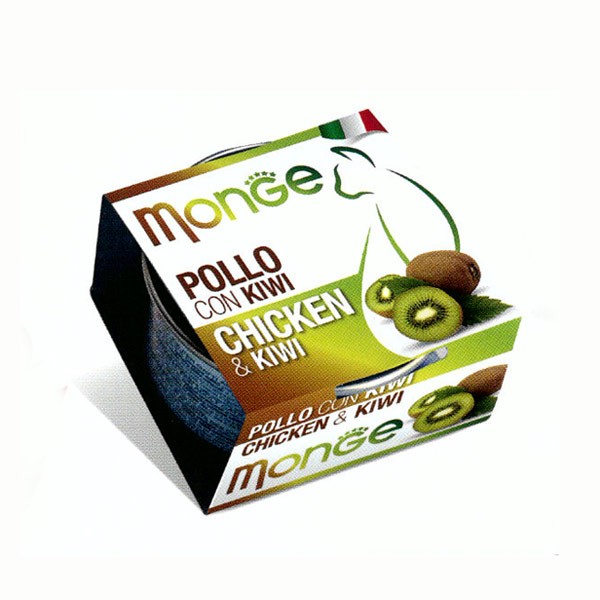 Monge Fruits Pollo e Kiwi per Gatti 80gr - 80 g, 6 pezzi