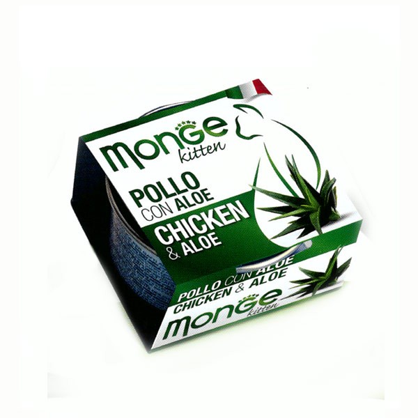 Monge Fruits Pollo e Aloe per Gattini 80gr - 80 g, 6 pezzi