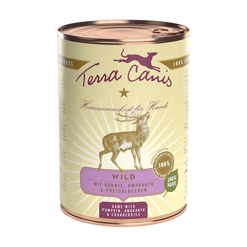 Terra Canis Selvaggina con Zucca, Mirtillo Rosso e Amaranto - 400 g, 6 pezzi