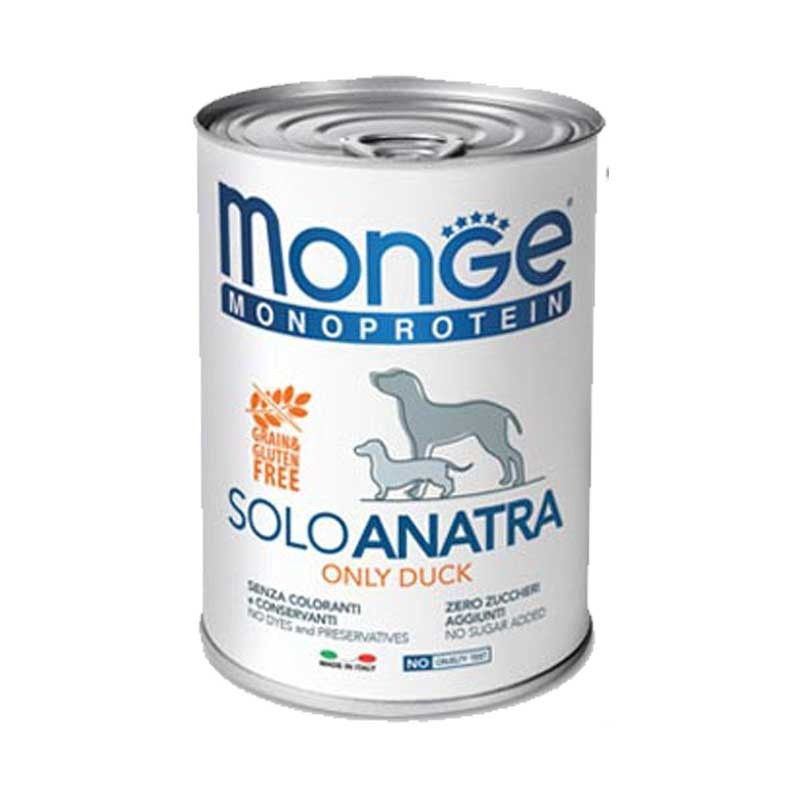 Monge Monoprotein Solo Anatra per Cani - 400 g, 6 pezzi