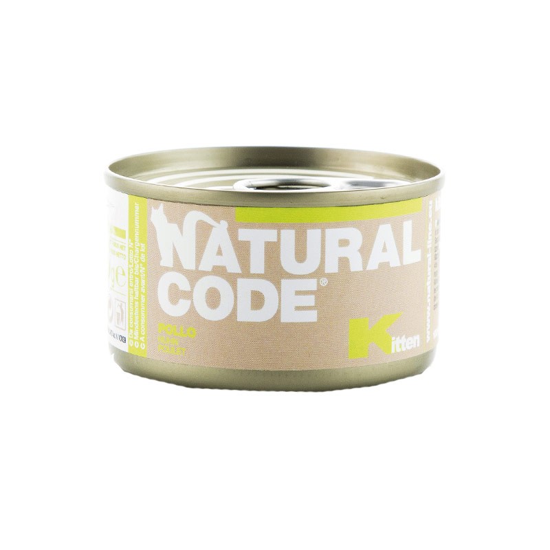 Natural Code Kitten Pollo per Gattini 85gr - 85 g, 6 pezzi