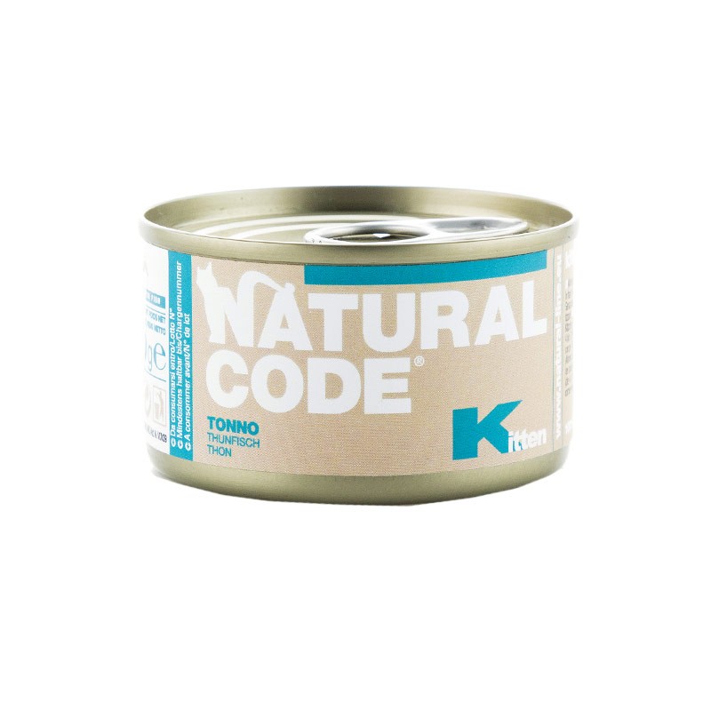 Natural Code Kitten Tonno per Gattini 85gr - 85 g, 6 pezzi