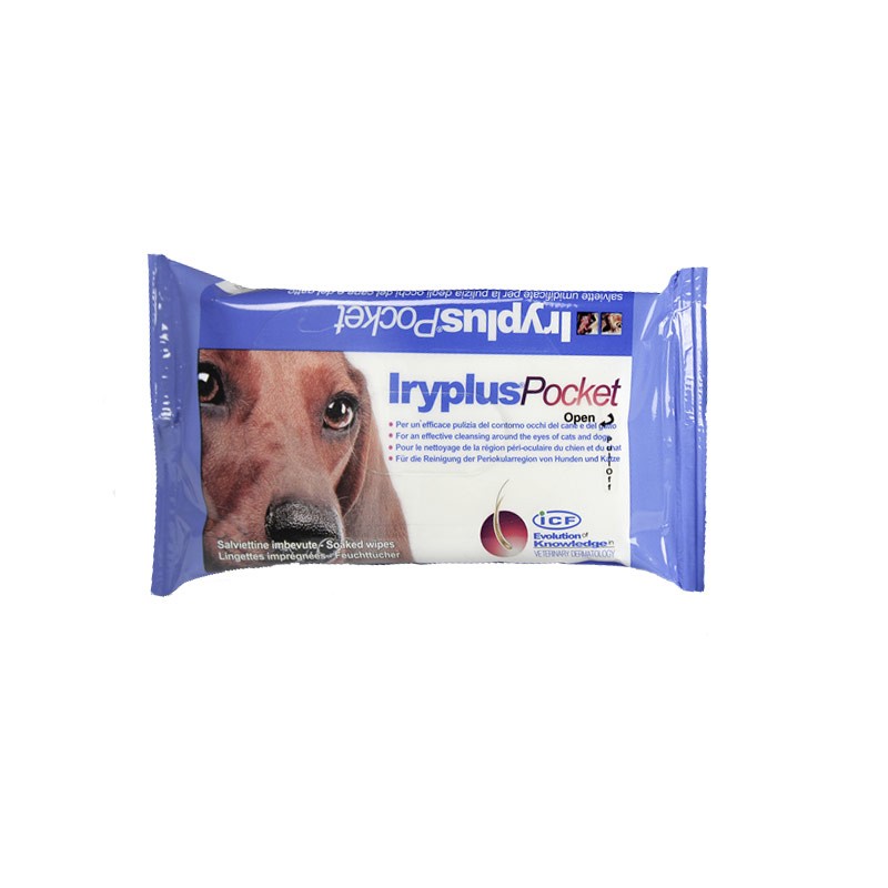 ICF Iryplus Pocket Salviette Umidificate per Cani e Gatti - 20 Salviette
