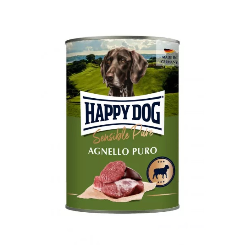 Happy Dog Monoproteico Agnello Puro per Cani - 400 g, 12 pezzi