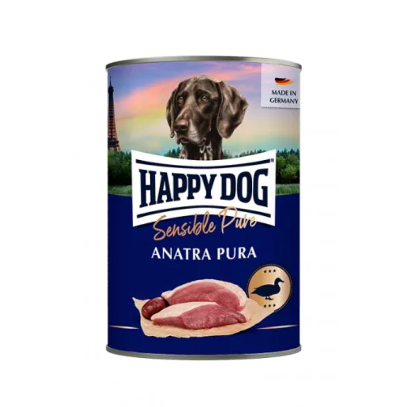 Happy Dog Monoproteico Anatra Pura per Cani - 200 g, 12 pezzi