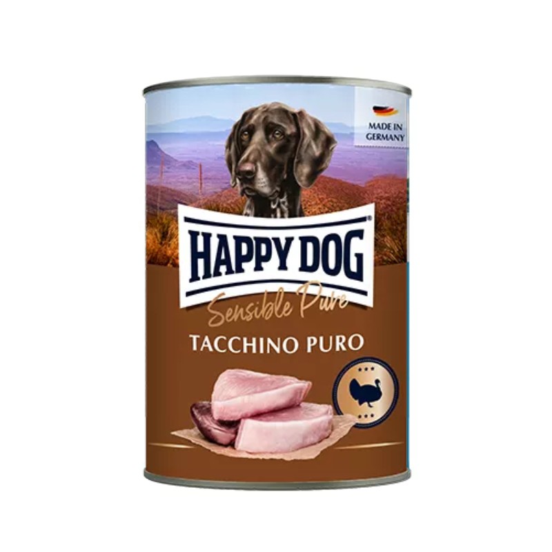Happy Dog Monoproteico Tacchino Puro per Cani - 800 g, Singola