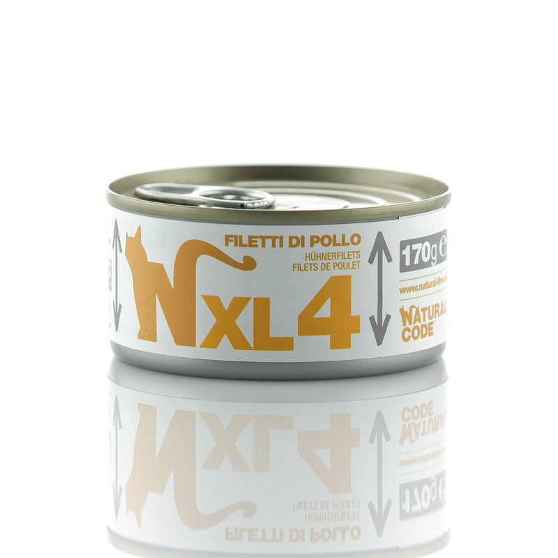 Natural Code XL Filetti di Pollo per Gatti 170gr - 170 g, 6 pezzi