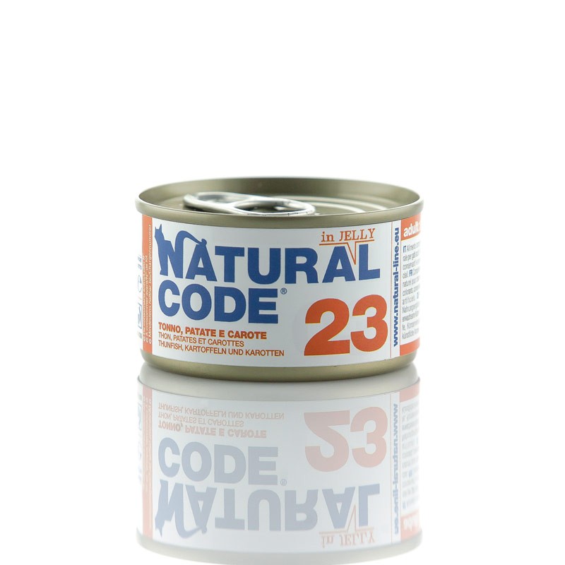 Natural Code Jelly Tonno Patate e Carote per Gatti 85gr - 85 g, 6 pezzi