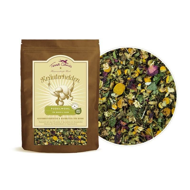 Terra Canis Erbe e Fiori di Bach Rock a Poodle (Intestino) per Cani - 100 g