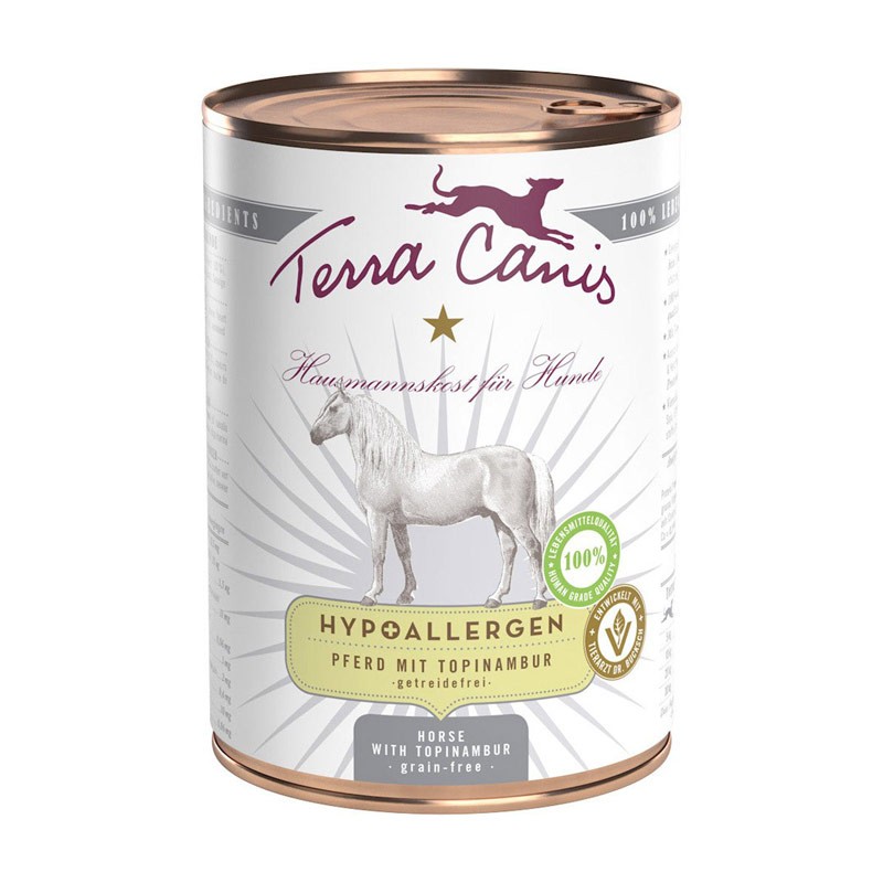 Terra Canis Hypoallergen Cavallo con Topinambur - 400 g, 6 pezzi