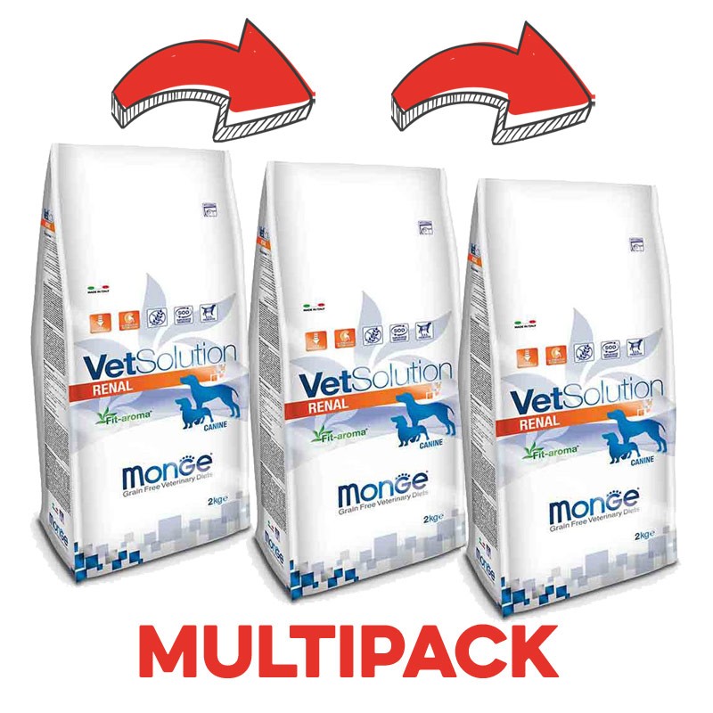 Monge VetSolution Renal and Oxalate per Cani - 12 Kg, 3 pezzi