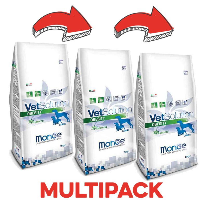Monge VetSolution Obesity per Cani - 12 Kg, 3 pezzi