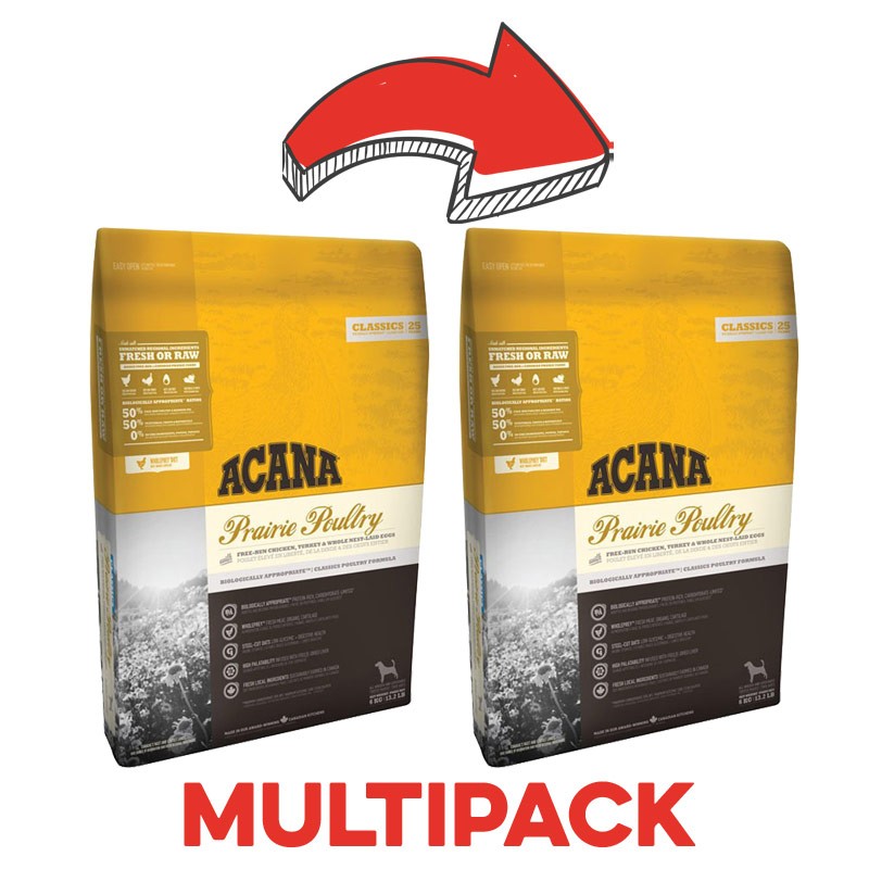Acana Prairie Poultry per Cani - 2 Kg, 2 pezzi