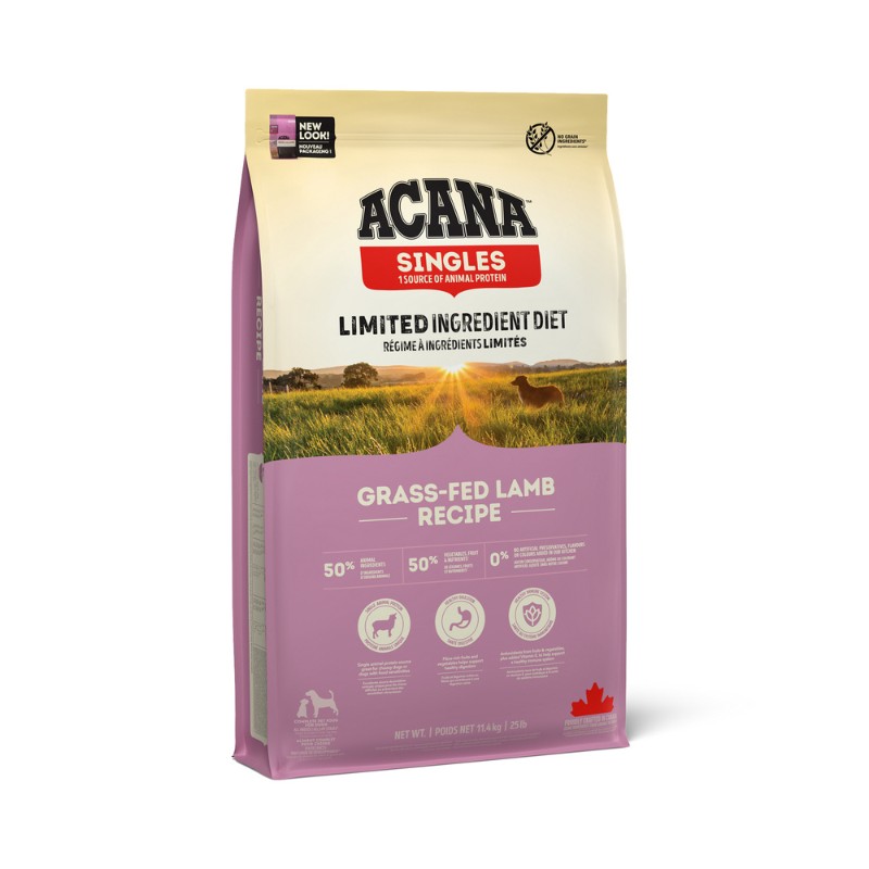 Acana Grass Fed Lamb Agnello e Mela per Cani - 11.4 Kg, Singola