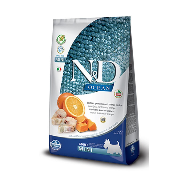 Farmina N&amp;D Pumpkin Adult Mini Merluzzo e Arancia - 2.5 Kg
