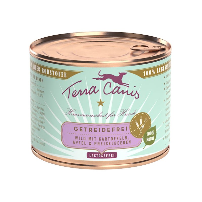 Terra Canis Selvaggina con Patate, Mela e Mirtilli Rossi - 800 g, 6 pezzi