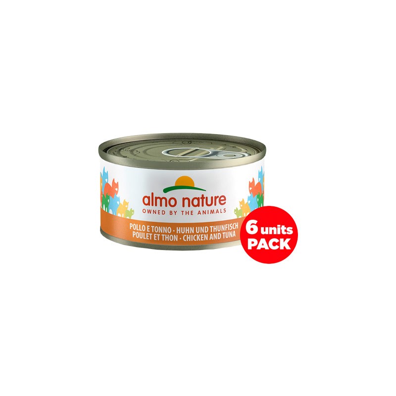 Almo Nature HFC al Pollo e Tonno per Gatti 70gr - 70 g, 6 pezzi