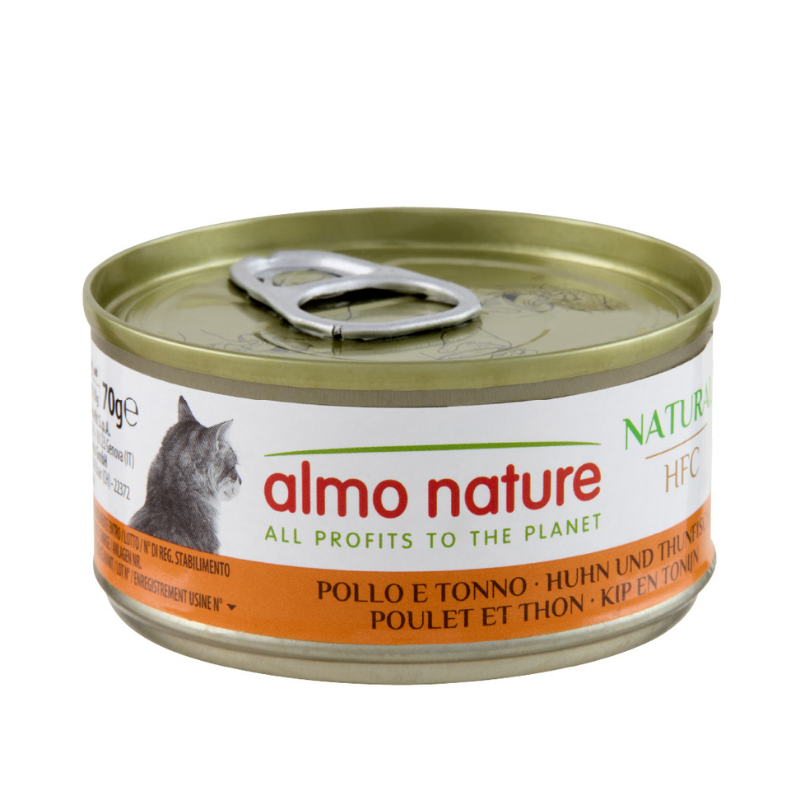 Almo Nature HFC Natural al Pollo e Tonno per Gatti - 70 g, 6 pezzi