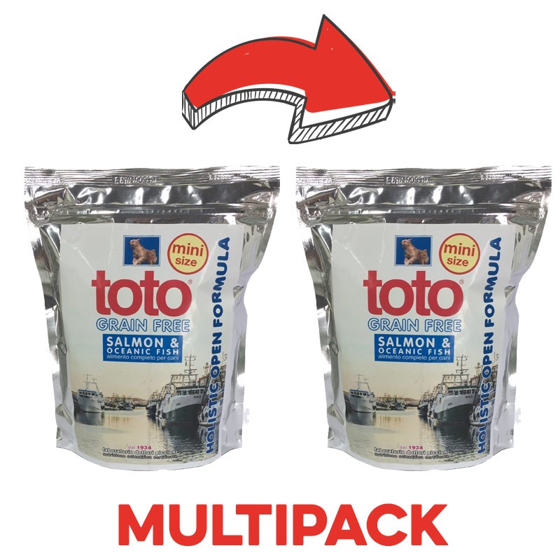 Toto Holistic Grain Free Mini Salmone e Pesce per Cani - 1.5 Kg, 2 pezzi