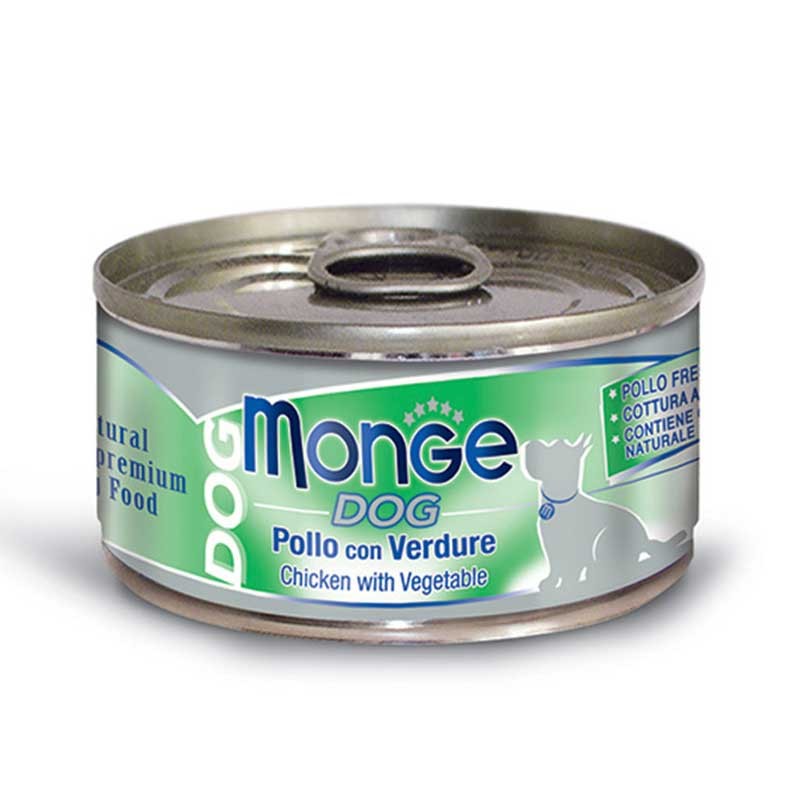 Monge Adult Pollo con Verdure per Cani 95gr - 95 g, 6 pezzi