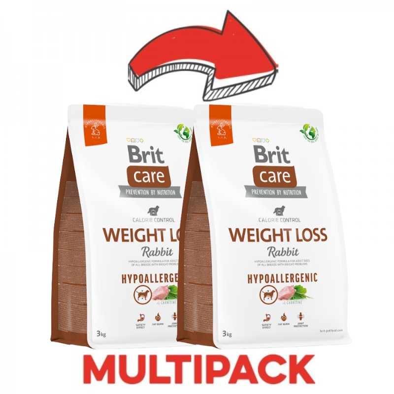 Brit Care Weight Loss Coniglio e Riso - 3 Kg, 2 pezzi