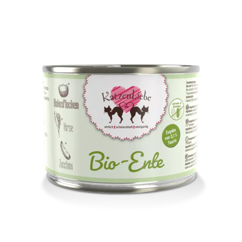 Katzen Liebe Anatra Biologica con Zucchine Bio Umido per Gatti - 200 g
