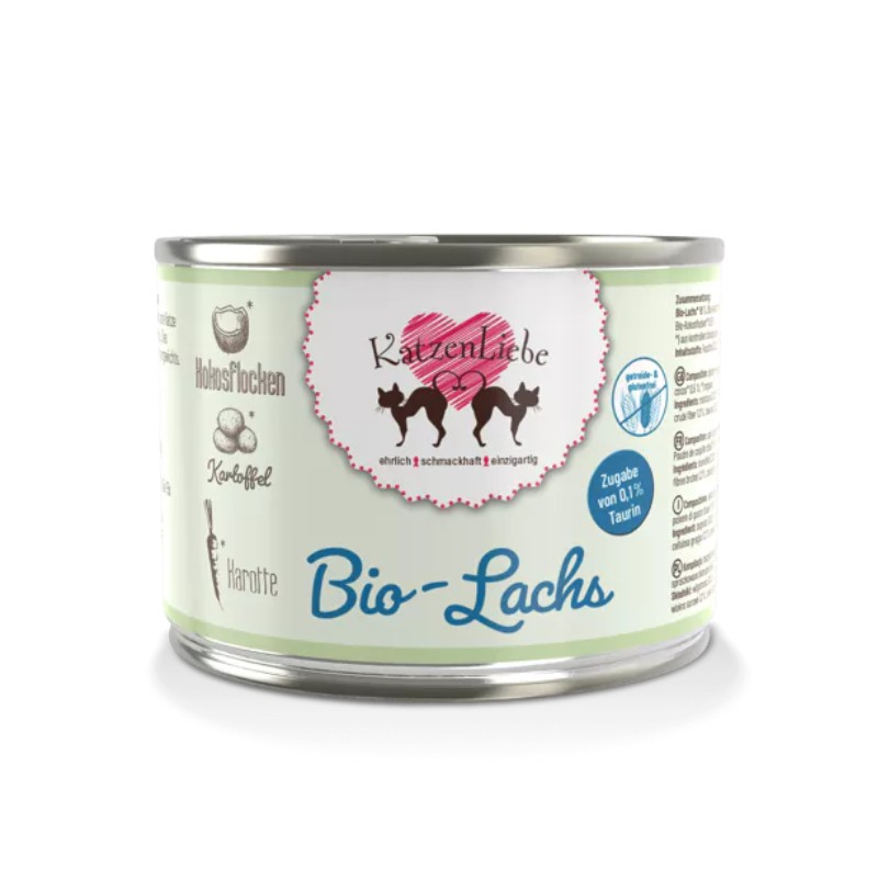 Katzen Liebe Salmone Biologico con Patate Bio Umido per Gatti - 200 g