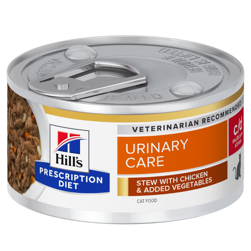 Hill's c/d Urinary Stress Spezzatino con Pollo e Verdure Prescription Diet Feline Umido - 82 g, 6 pezzi