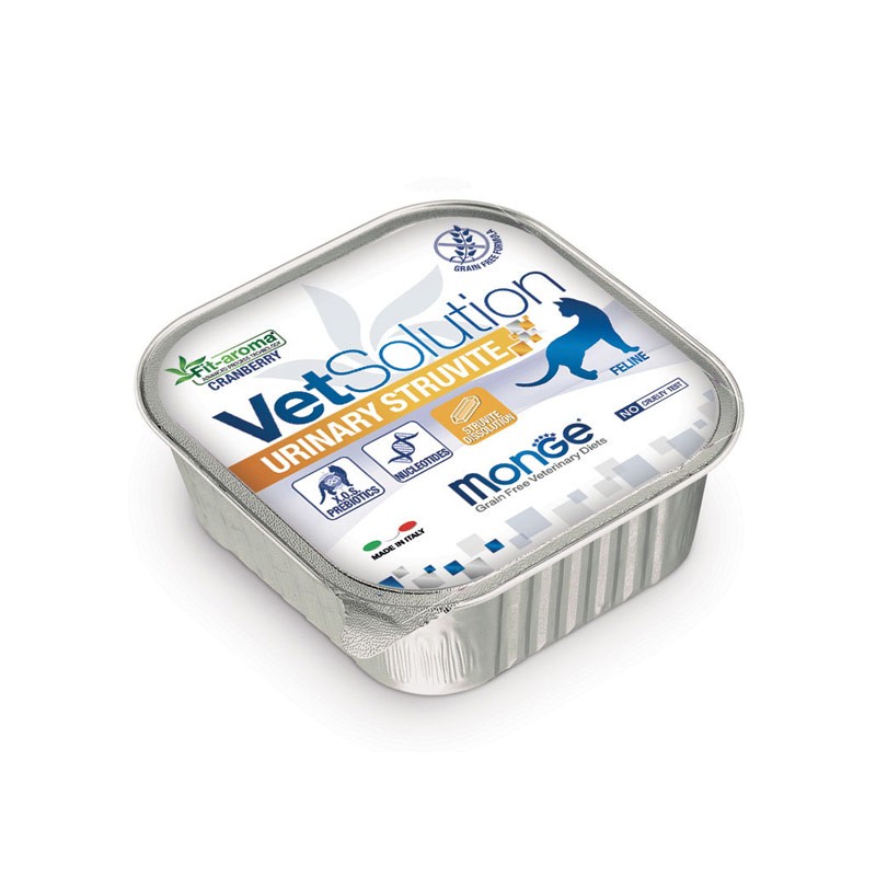 Monge VetSolution Urinary Struvite Umido per Gatti - 100 g, 6 pezzi